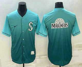 Mens Seattle Mariners Big Logo Nike Green Fade Jersey